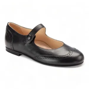 1560 - Black Soft Leather Strap for Girl by London Kids