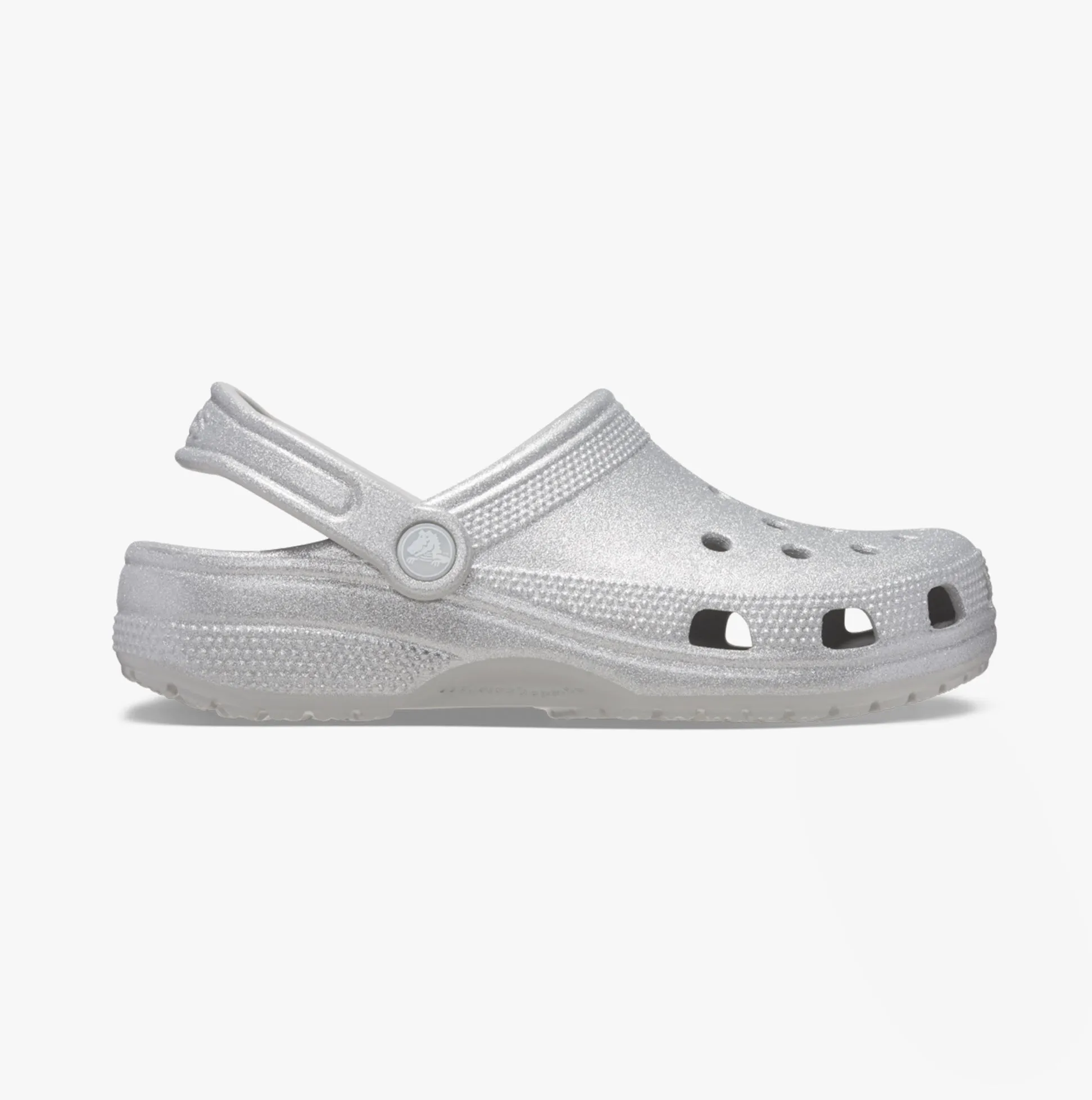205942-0IC CLASSIC GLITTER LINED Womens Clogs Silver Glitter
