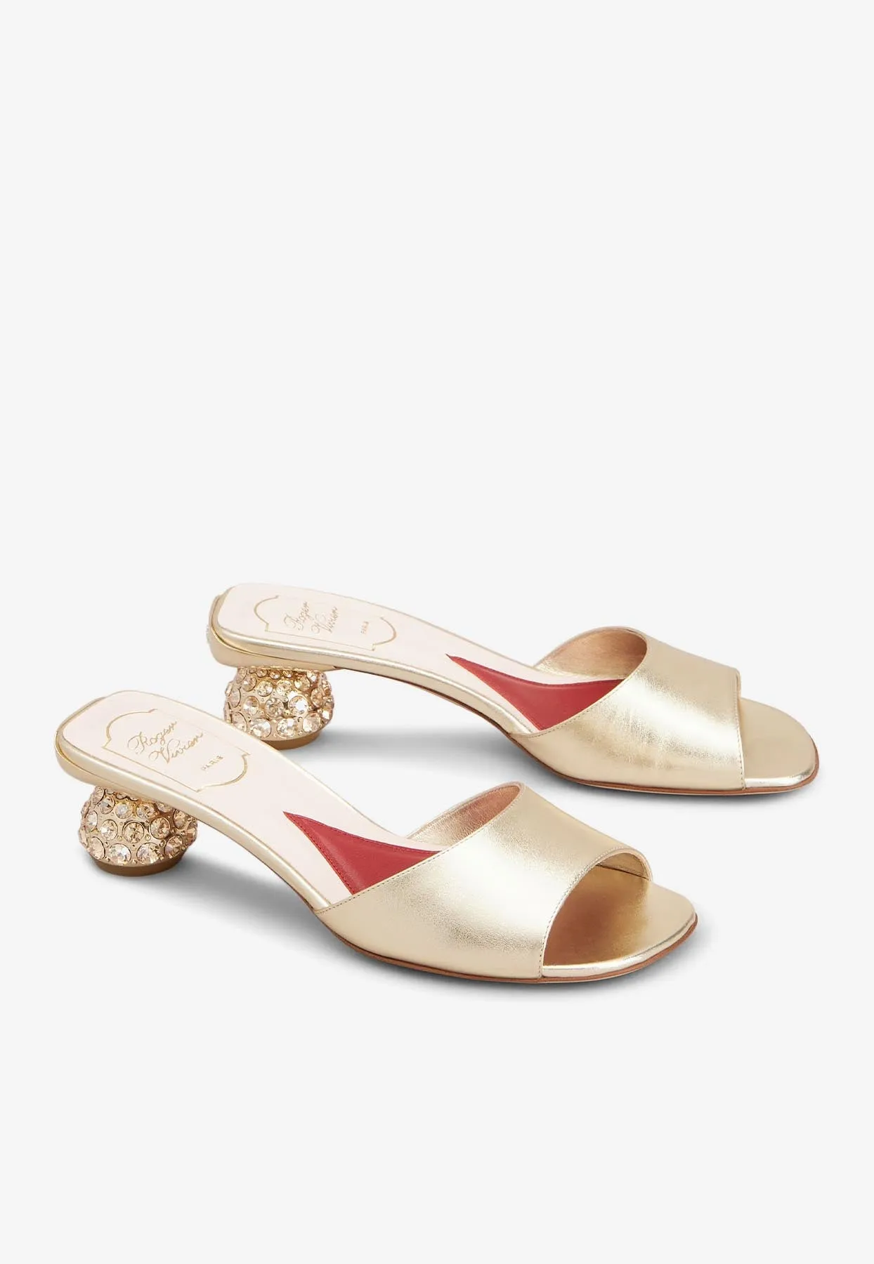 55 Metallic Leather Mules