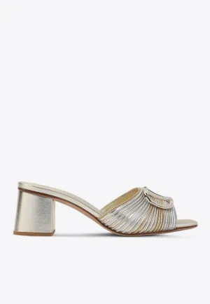 65 VLogo Leather Mules