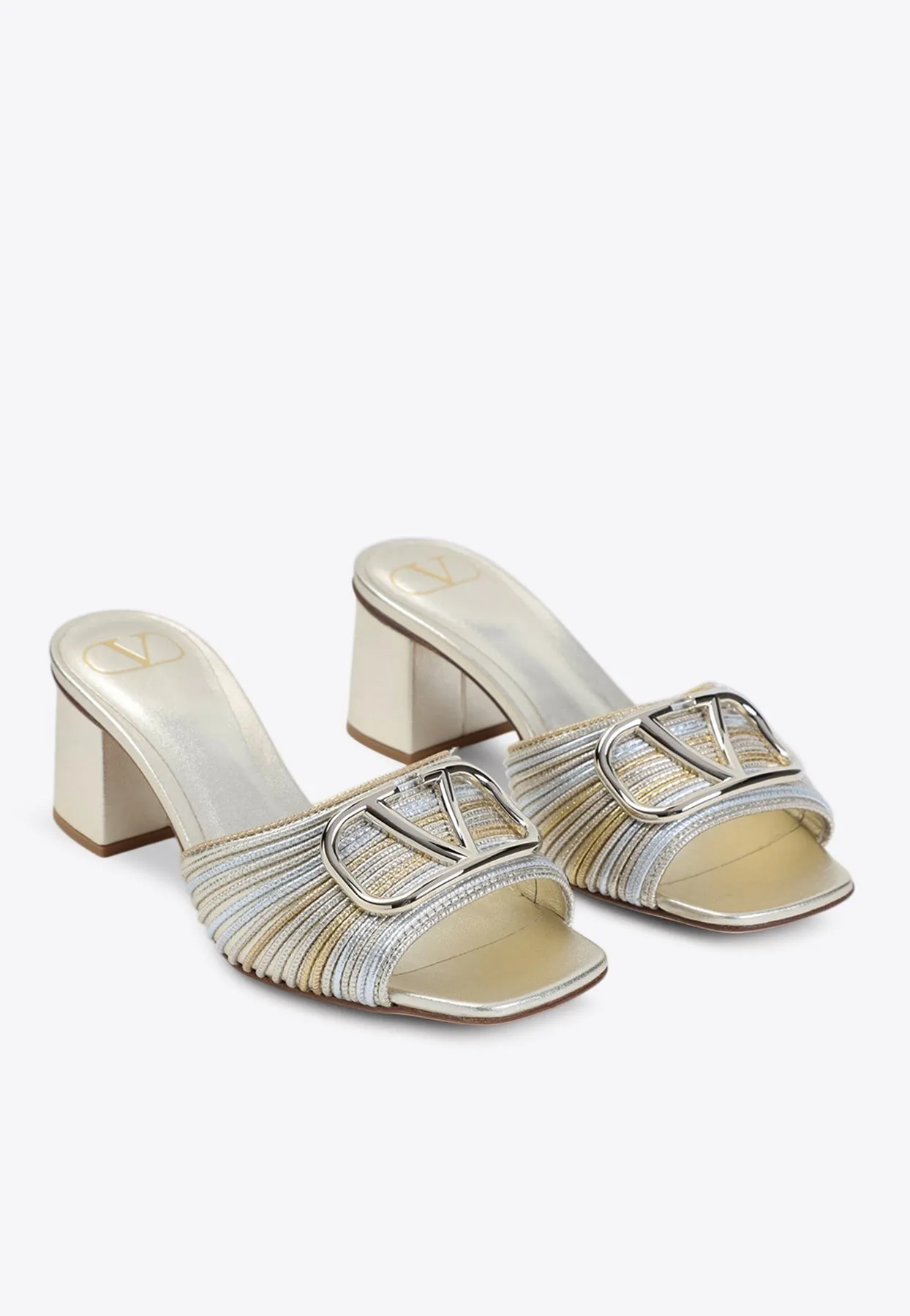 65 VLogo Leather Mules