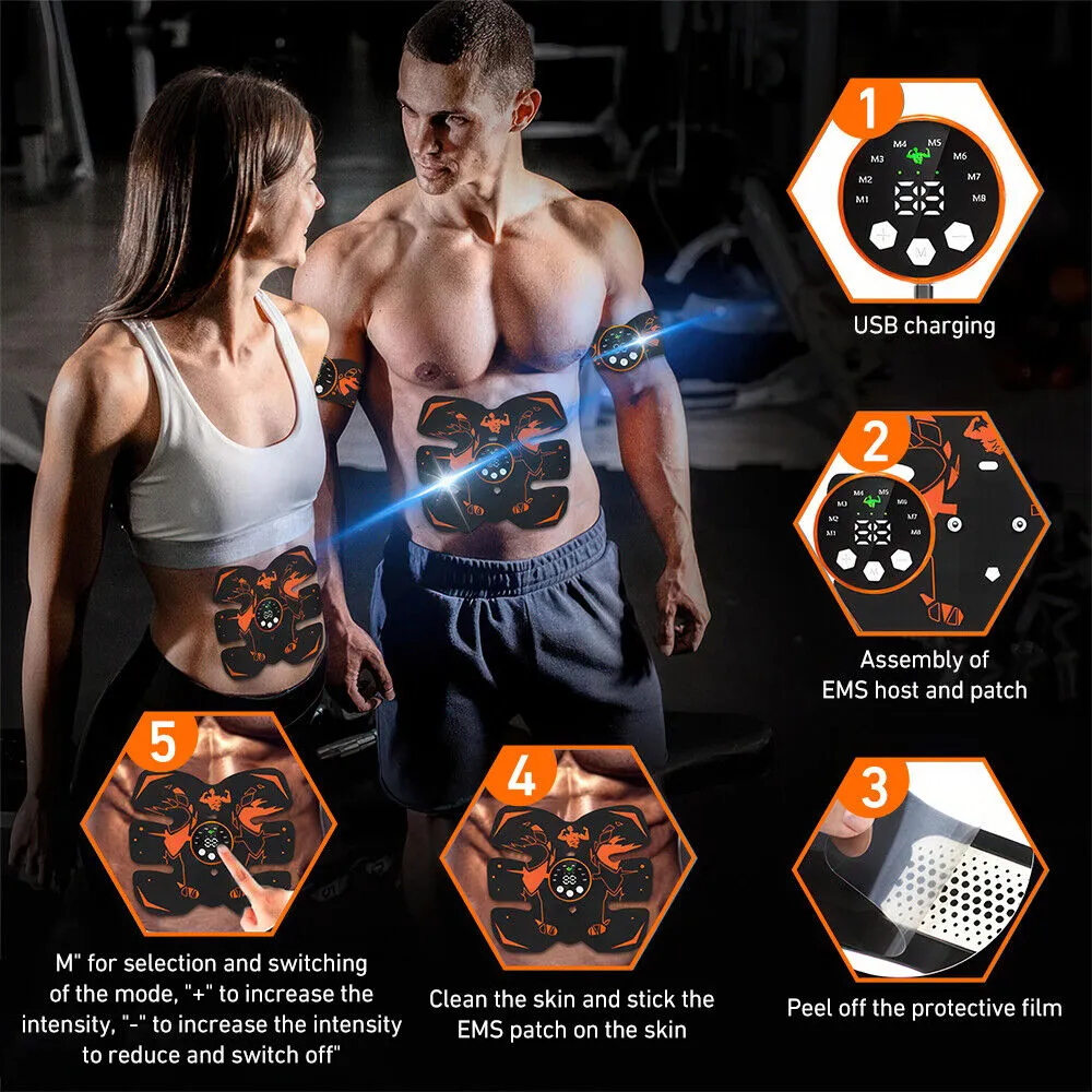 Abdominal Training Workout Equipment Muscle Toner Massager Ab Stimulator Trainer
