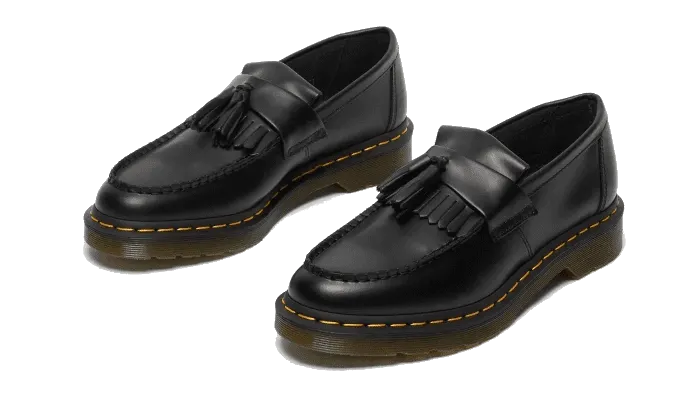 Adrian Smooth Leather Tassel Loafer Black