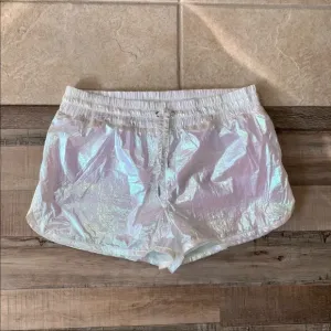 ALALA Etoile Iridescent Opal High Rise Running Athletic Shorts NEW Small
