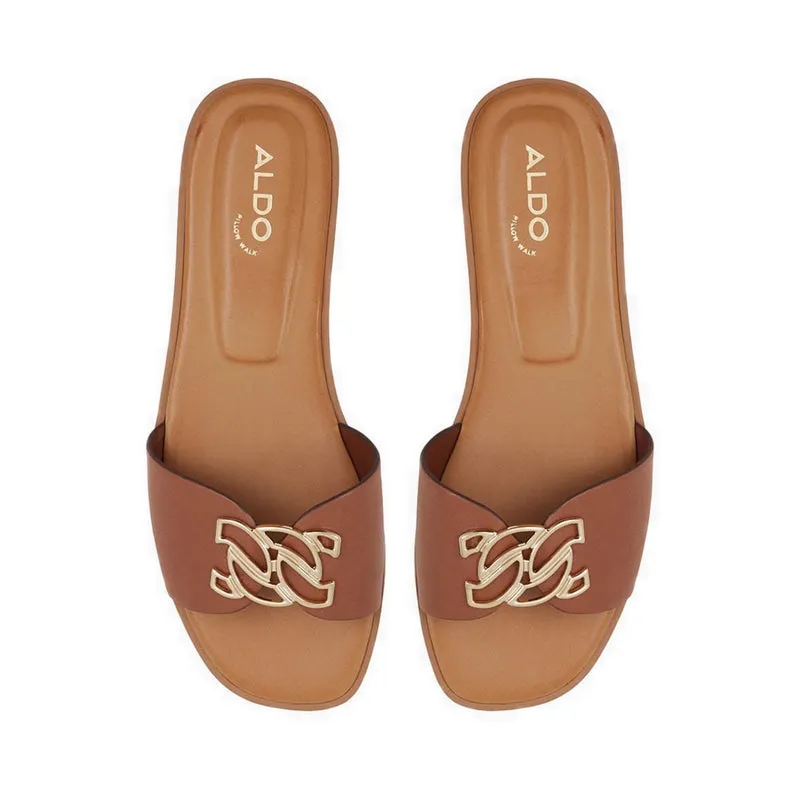 ALDO Damiana Women Flat Sandal - Cognac