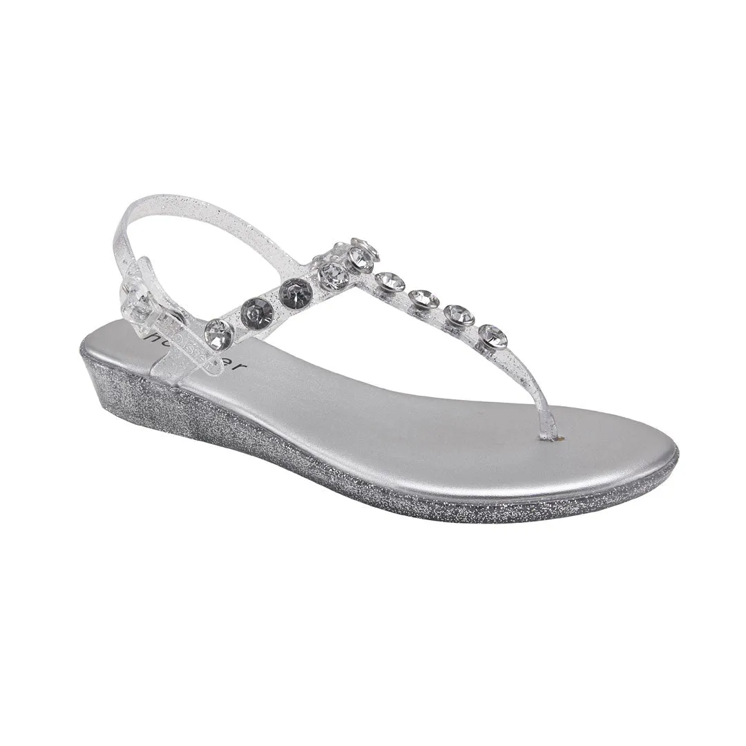 Amalfi Wedge - Clear Glitter
