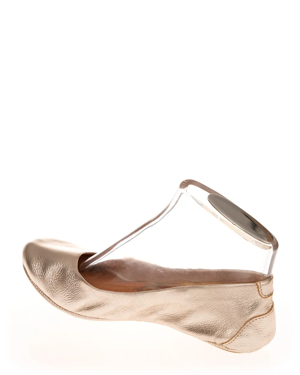 Andacco 1350 Gold Metalic Soft Leather Ballet