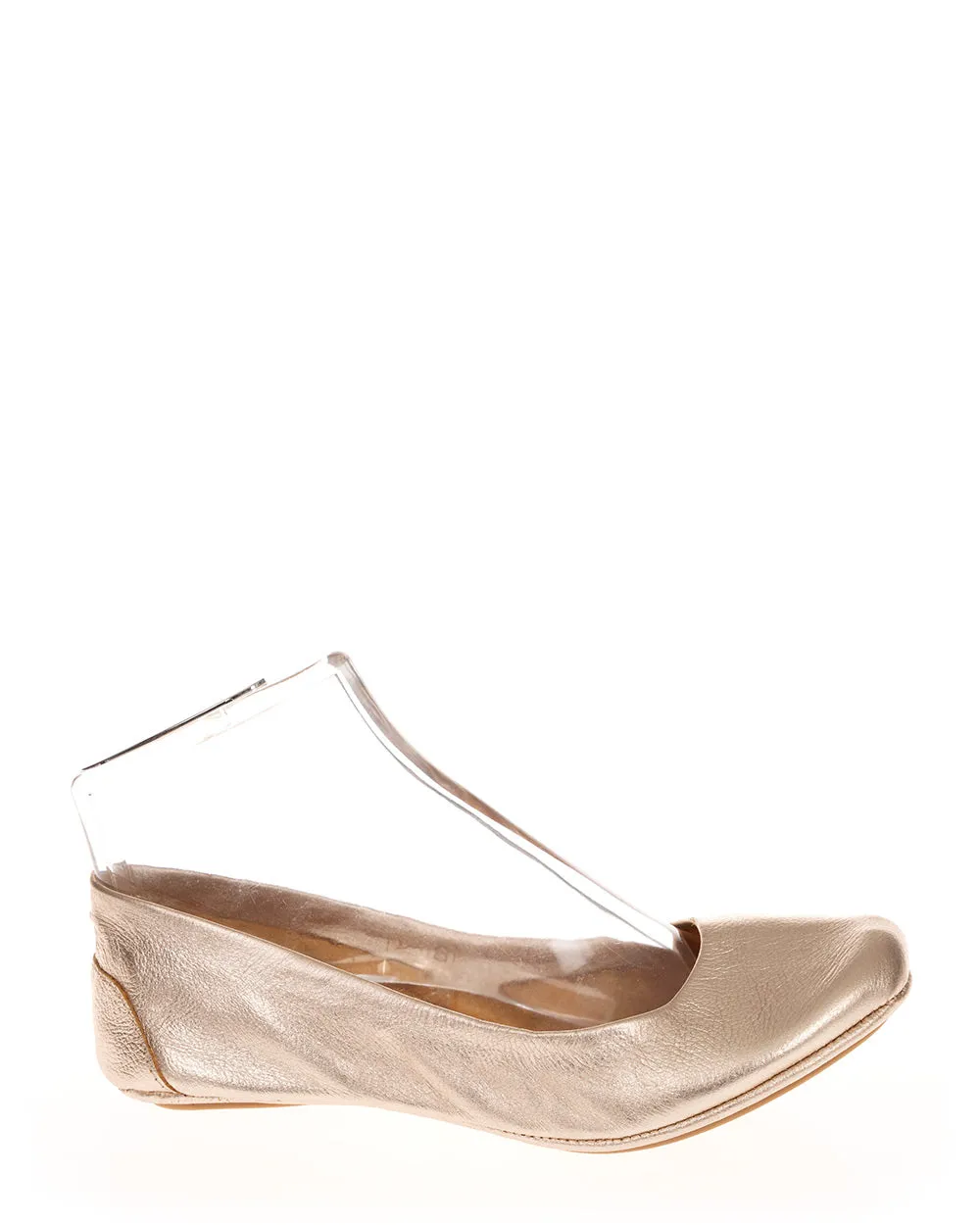 Andacco 1350 Gold Metalic Soft Leather Ballet