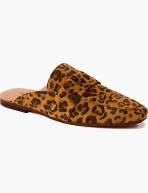 At Ease Loafer Slide, Leopard Suede