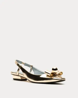 Aubrey Slingback Flat - Platino
