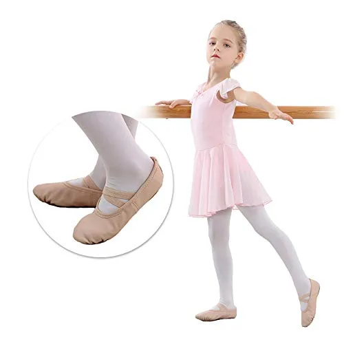 Ballet Practice Shoes for Girls in Ballet Pink