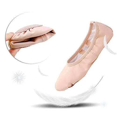 Ballet Practice Shoes for Girls in Ballet Pink
