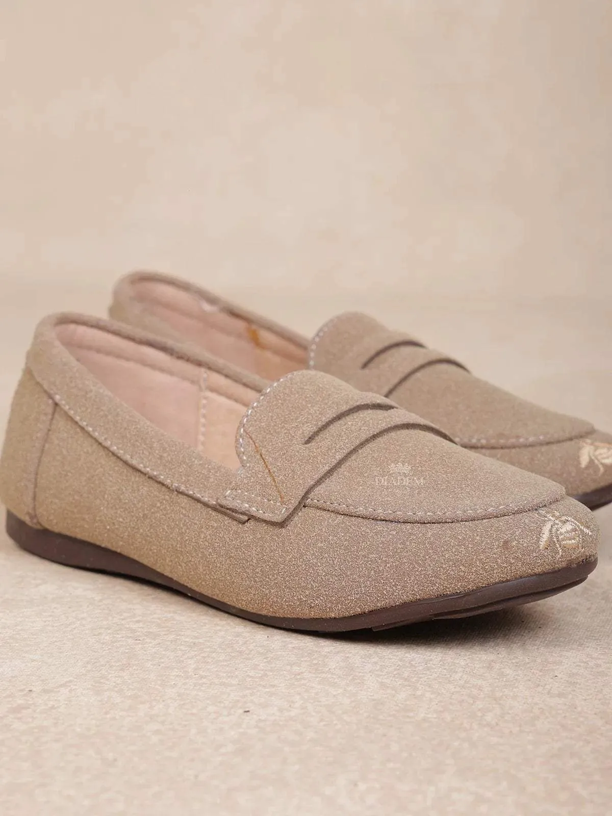 Beige Casual Loafers for Boys