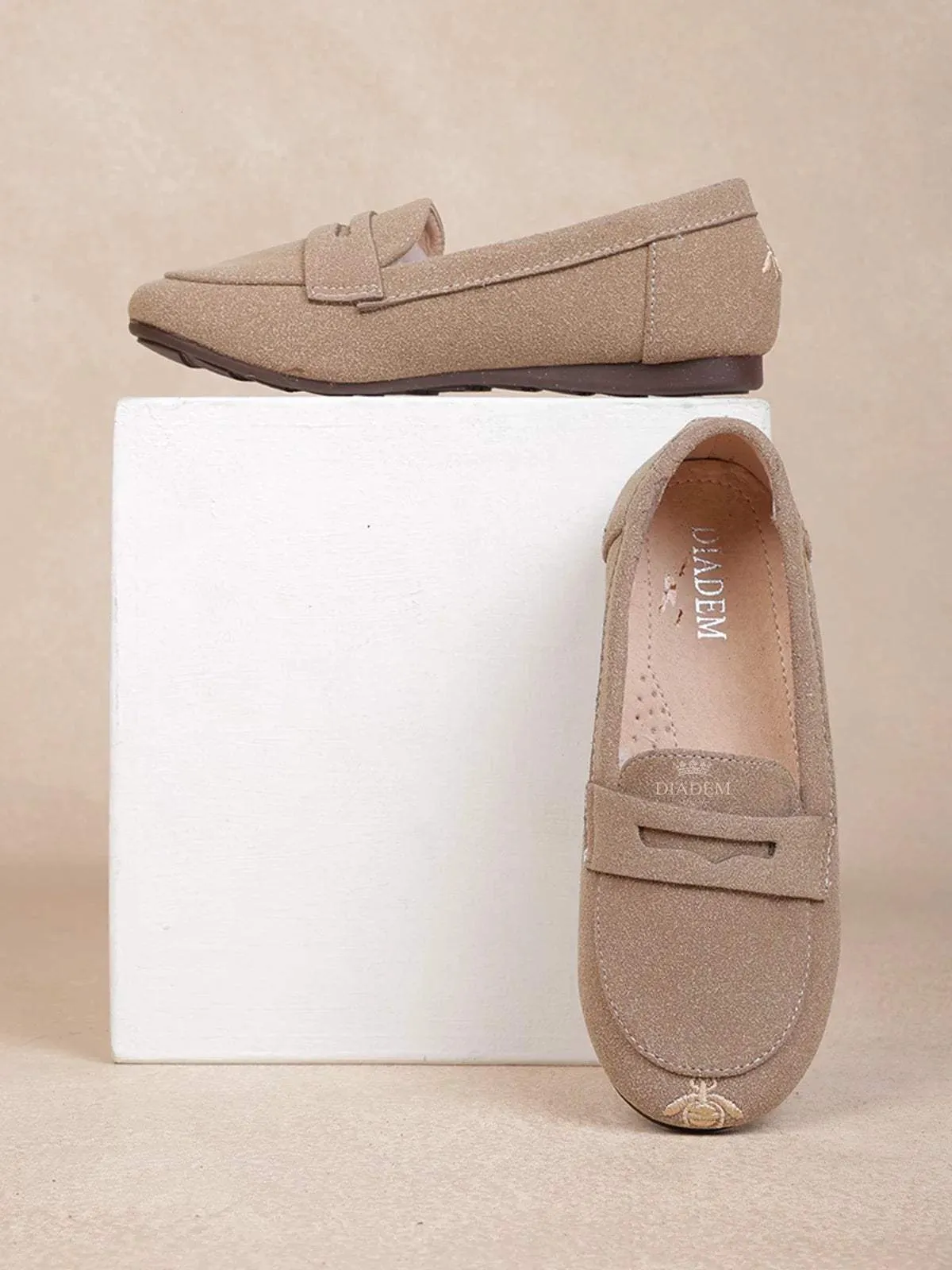 Beige Casual Loafers for Boys