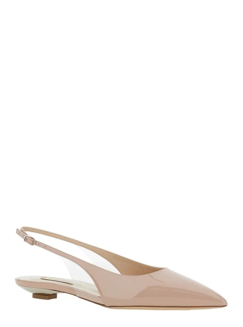 Beige Mini Blade Slingback Tiffany Ballerina