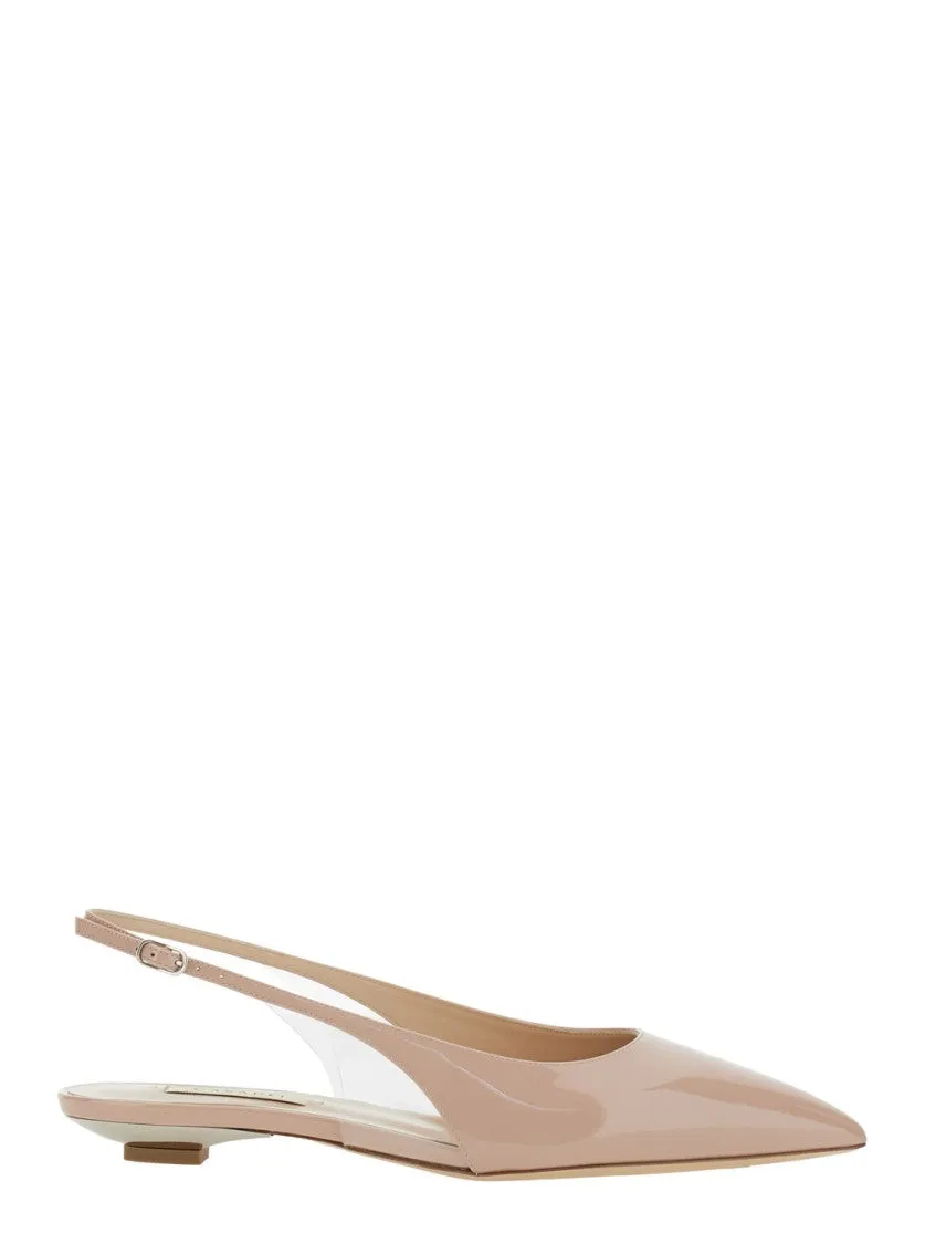 Beige Mini Blade Slingback Tiffany Ballerina
