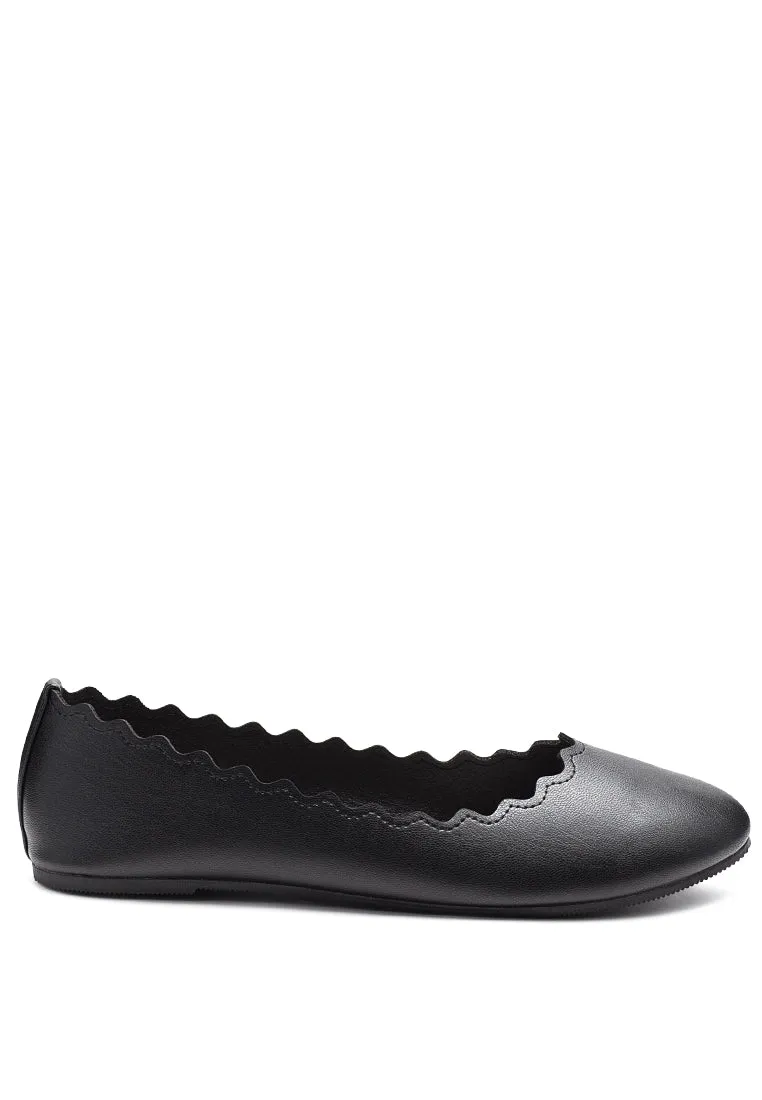 Bleona Laser Cut Wave Ballerinas By RUW
