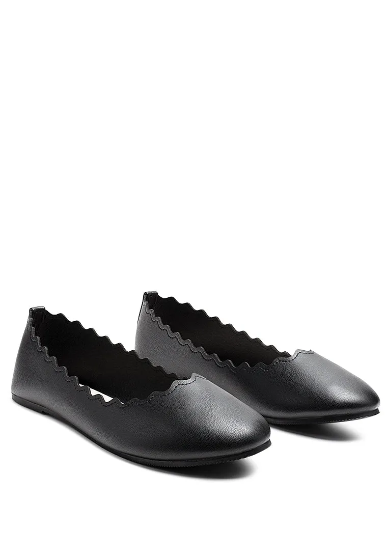 Bleona Laser Cut Wave Ballerinas By RUW