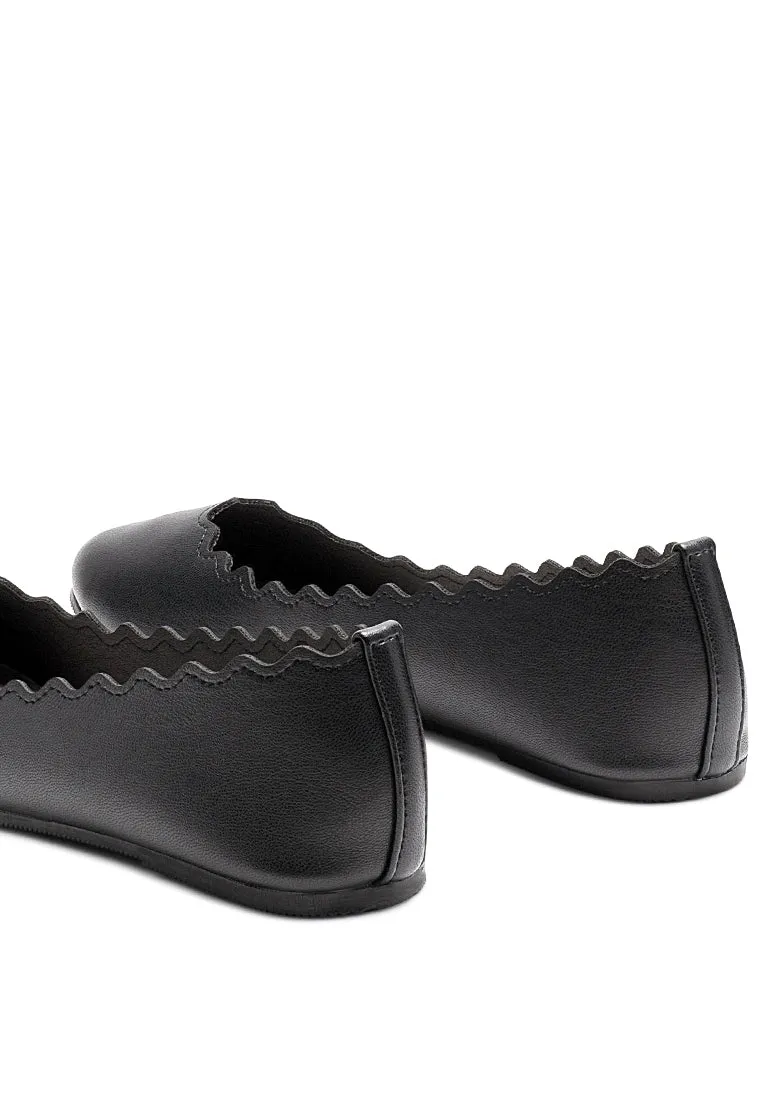 Bleona Laser Cut Wave Ballerinas By RUW