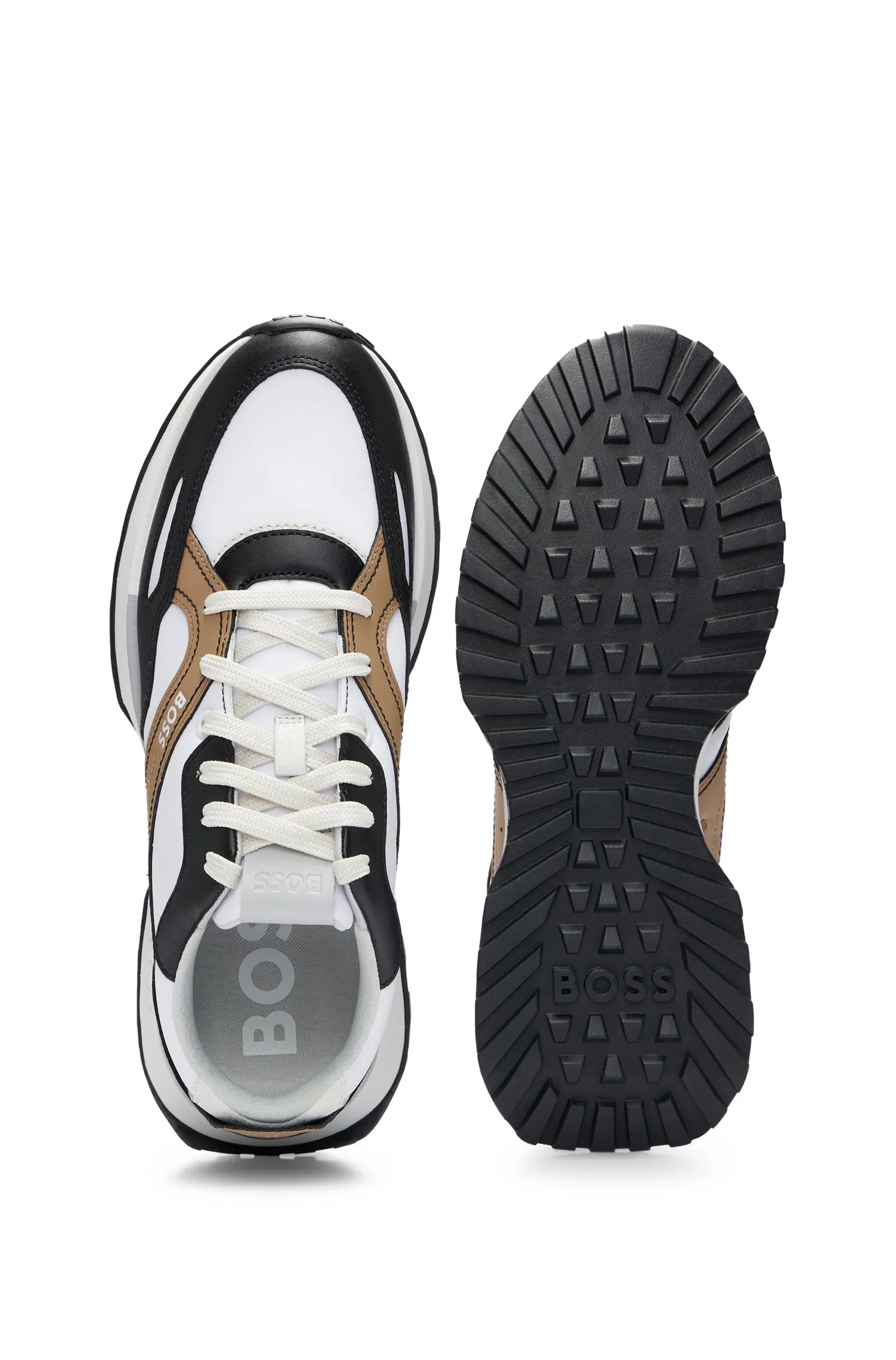 BOSS Standard Sole Sneakers in Artificial Leather - JONAH_RUNN_LTTX 10240740 01-50517559