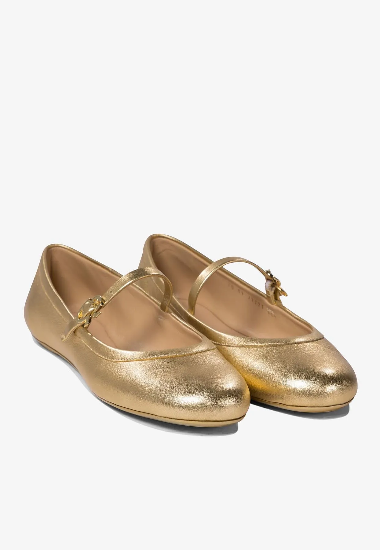 Carla Metallic Leather Ballet Flats