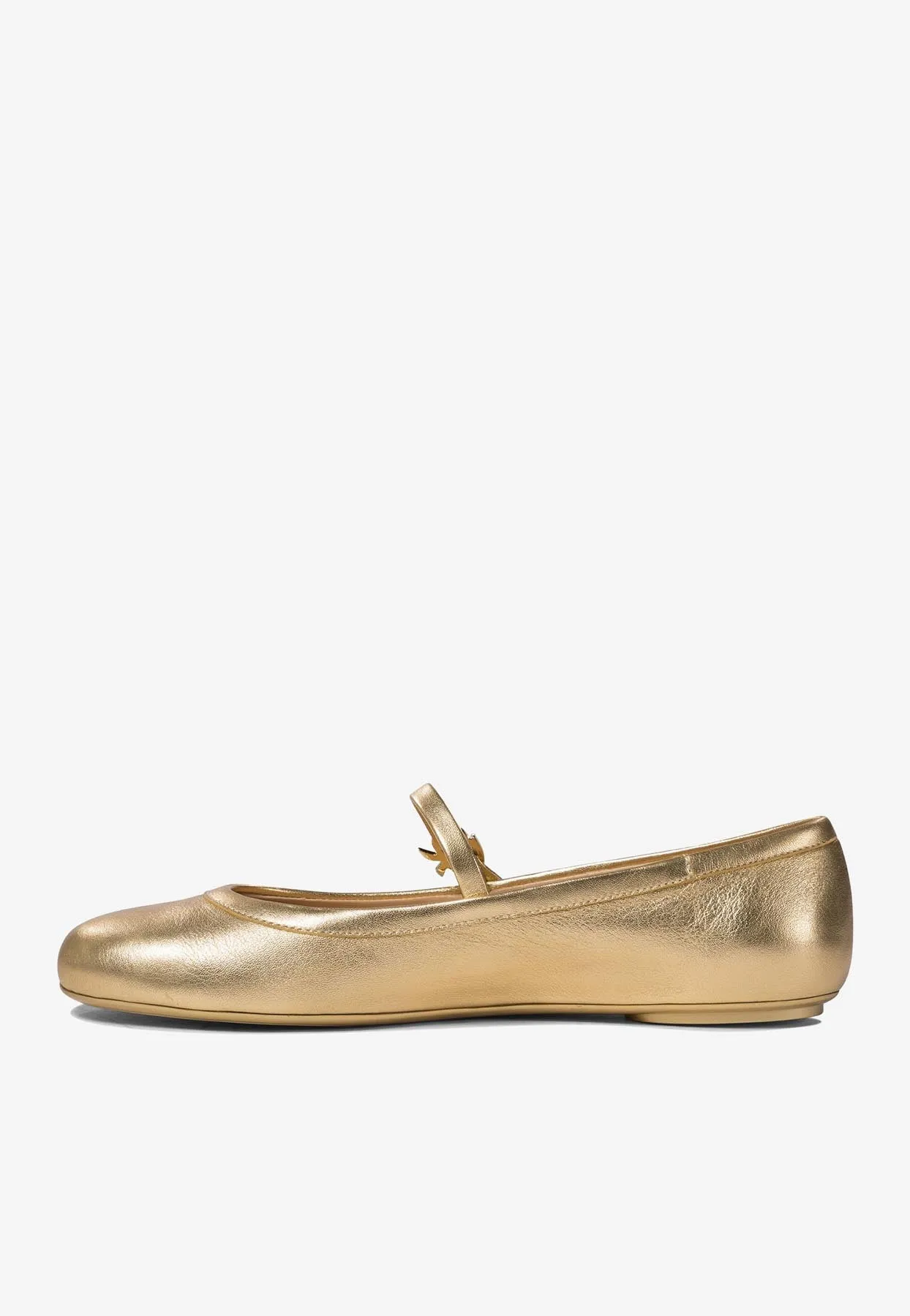 Carla Metallic Leather Ballet Flats