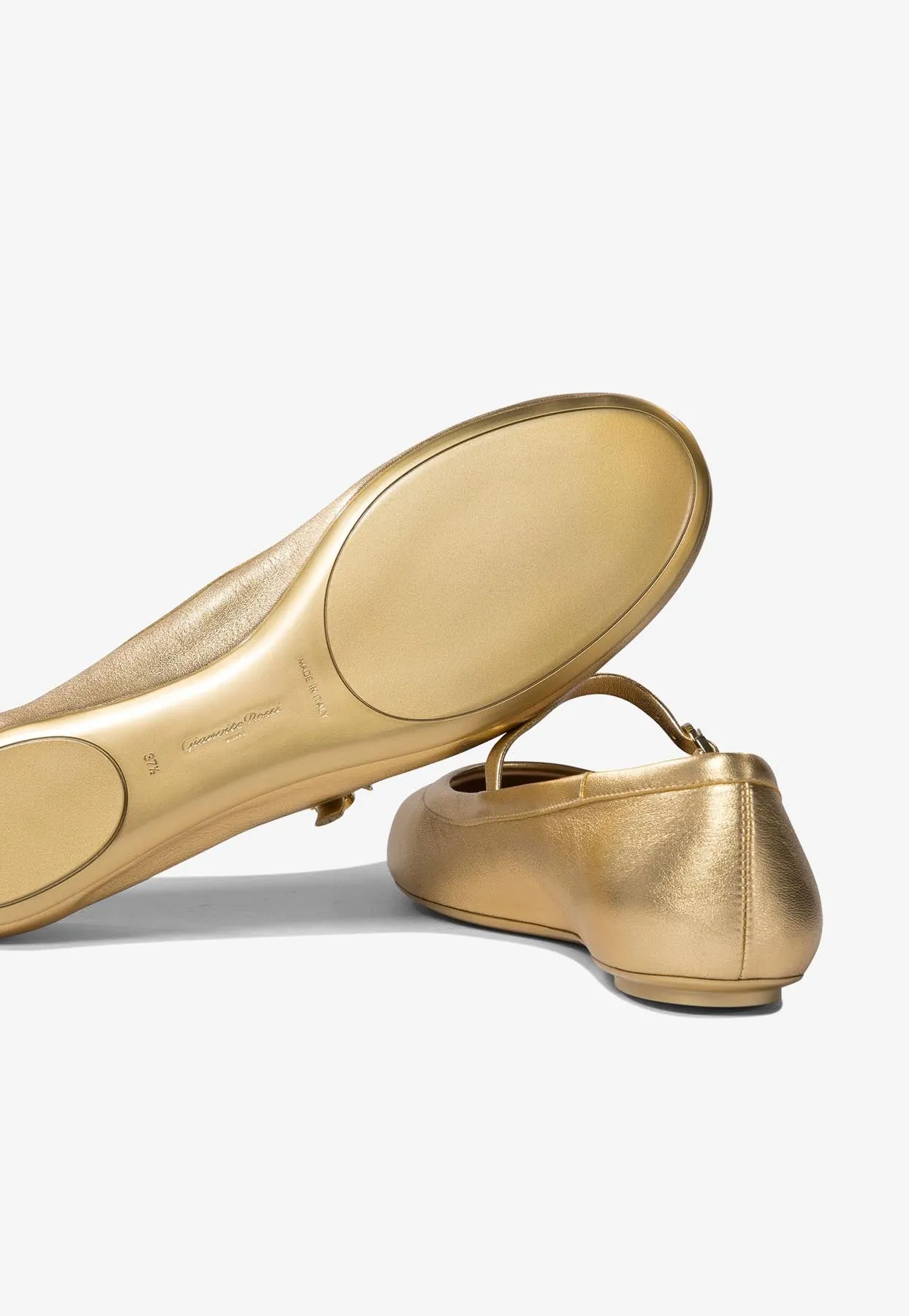 Carla Metallic Leather Ballet Flats