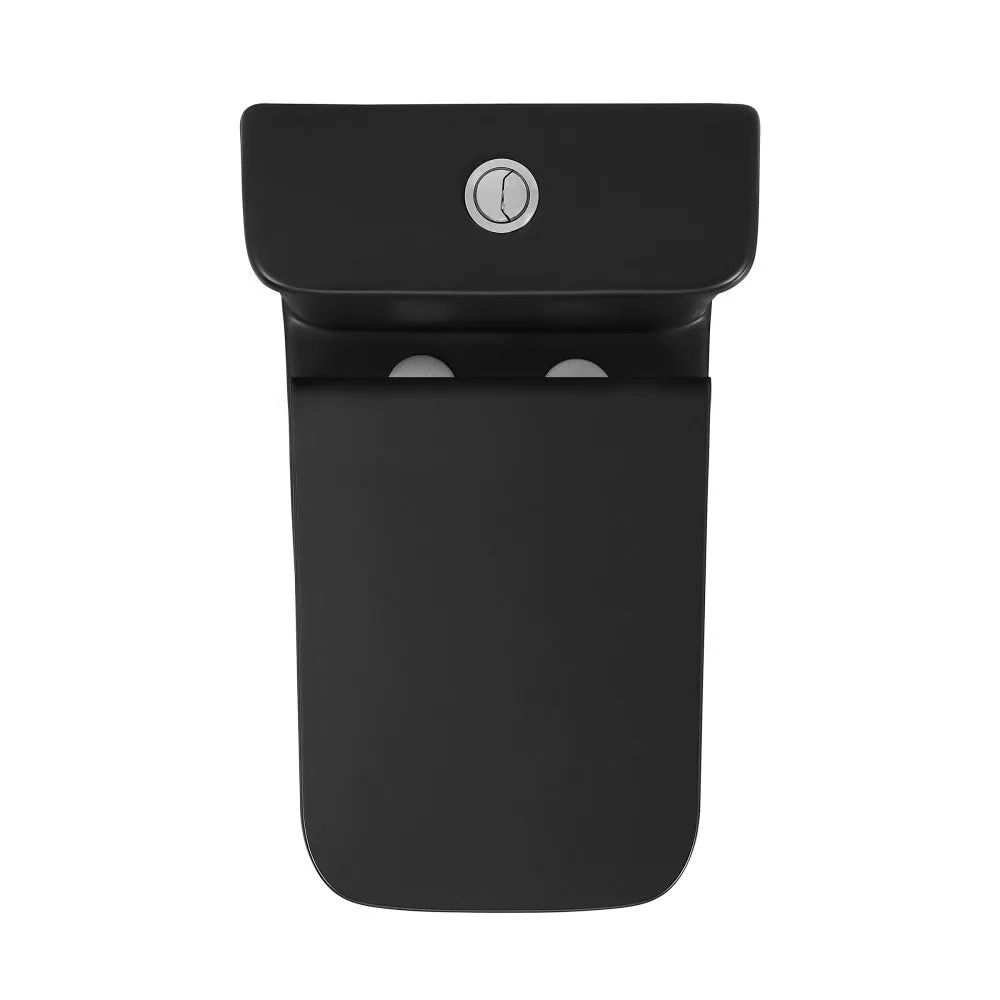 Carre One Piece Square Toilet Dual Flush 1.1/1.6 gpf with 10" Rough-In, Matte Black