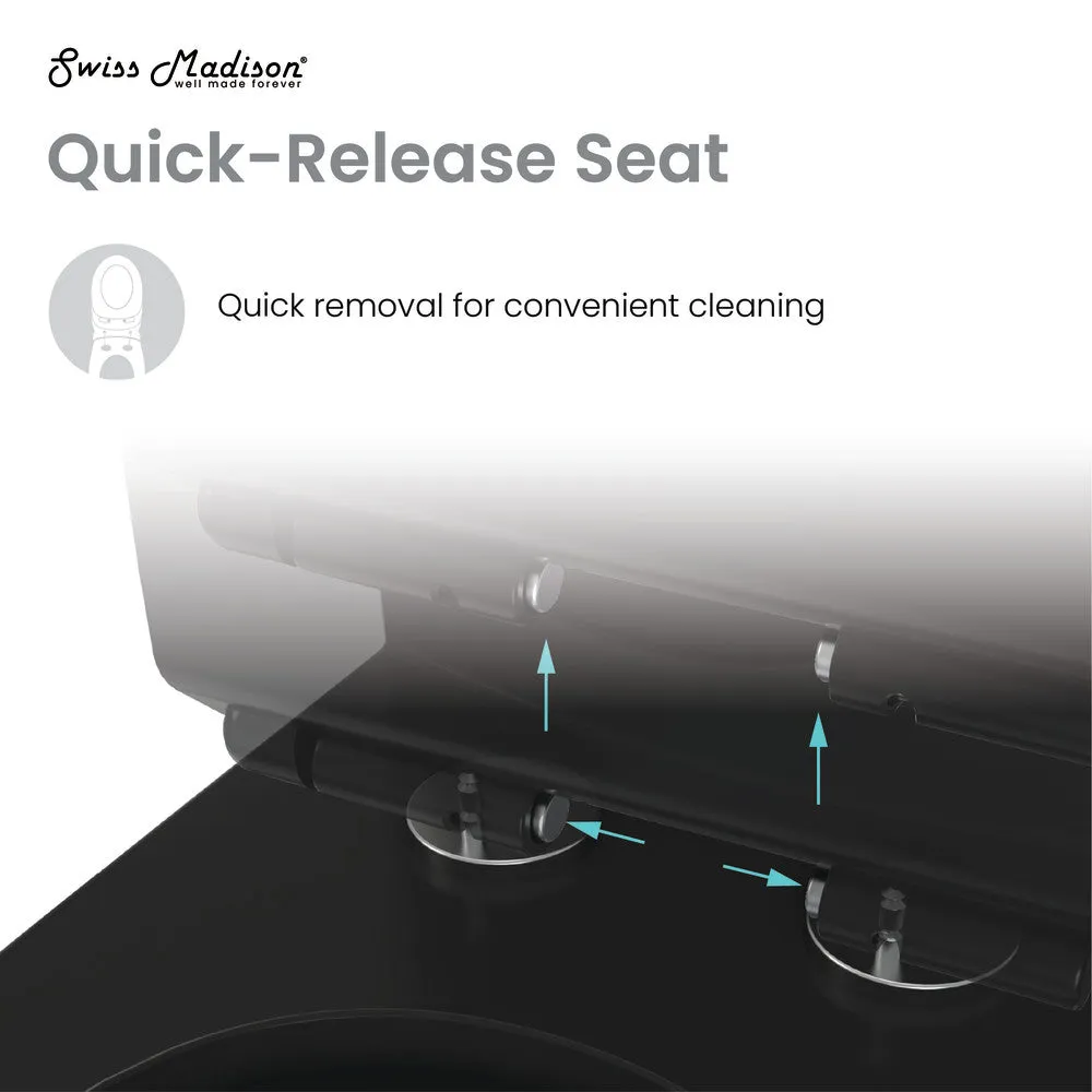 Carre One Piece Square Toilet Dual Flush 1.1/1.6 gpf with 10" Rough-In, Matte Black