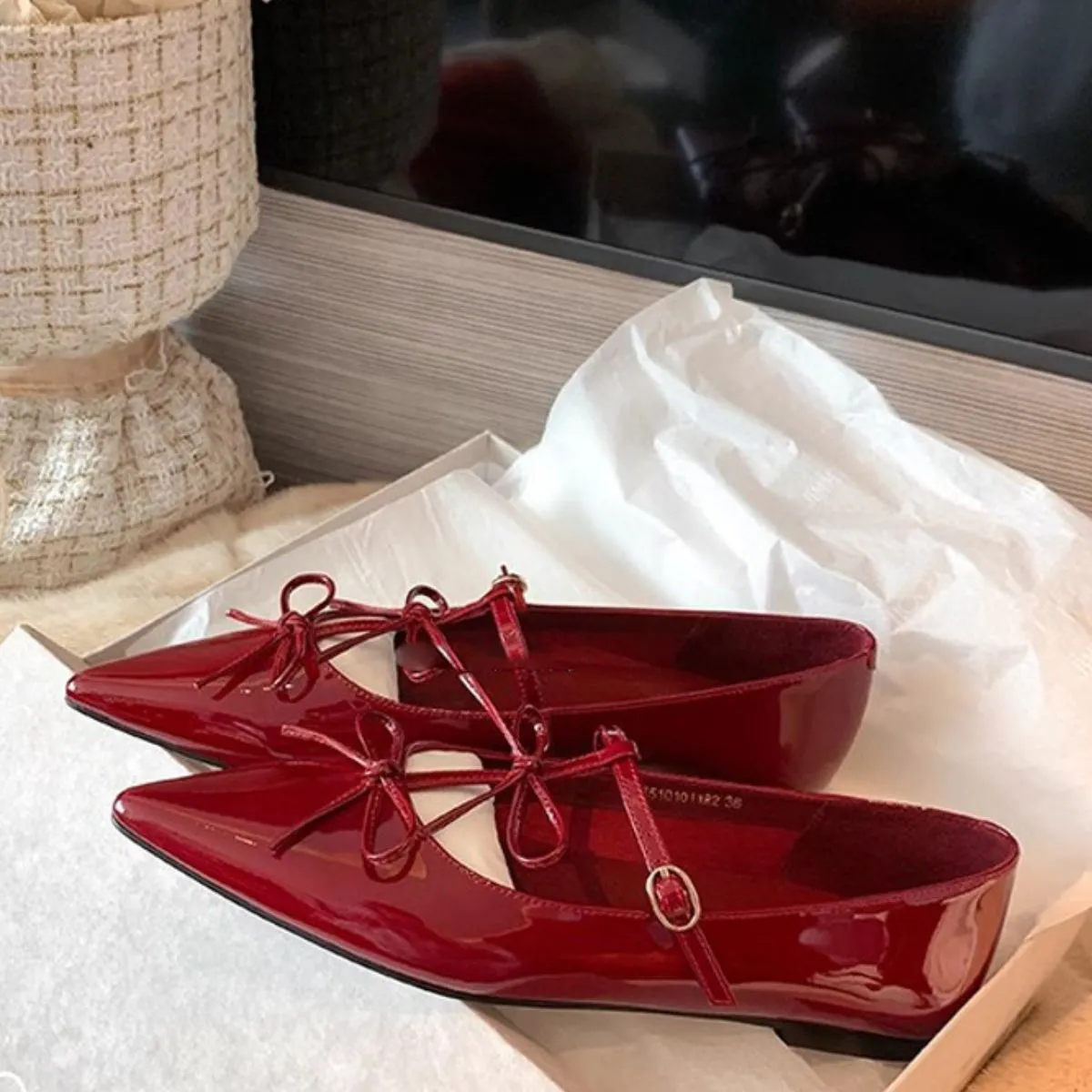 Charming Bow Mary Jane Flats | 2 Colors | Poundton