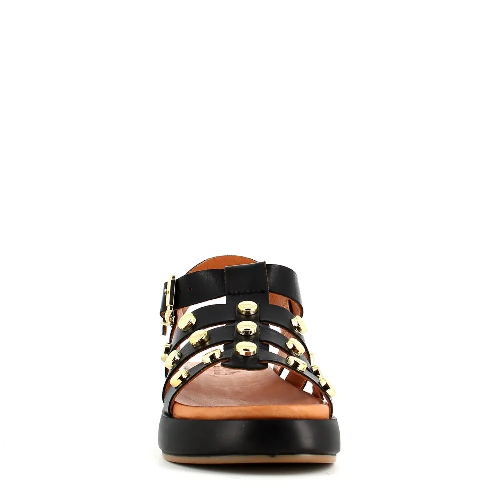Cinders Edit Gladiator Sandal Stud Black