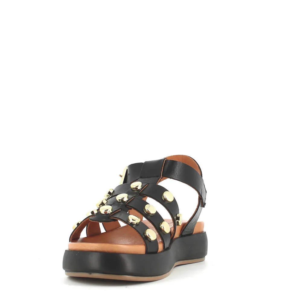 Cinders Edit Gladiator Sandal Stud Black