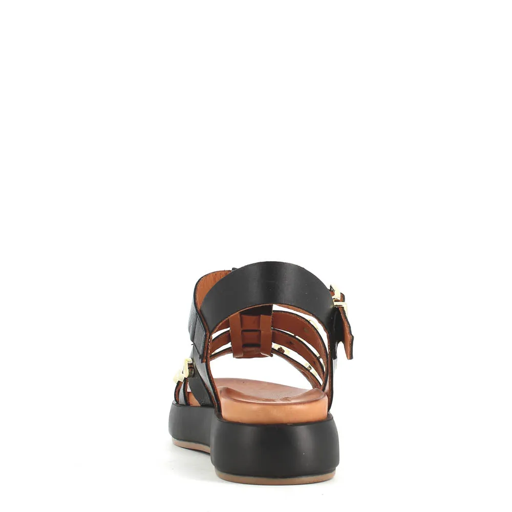 Cinders Edit Gladiator Sandal Stud Black