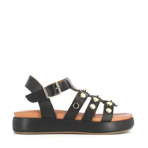 Cinders Edit Gladiator Sandal Stud Black