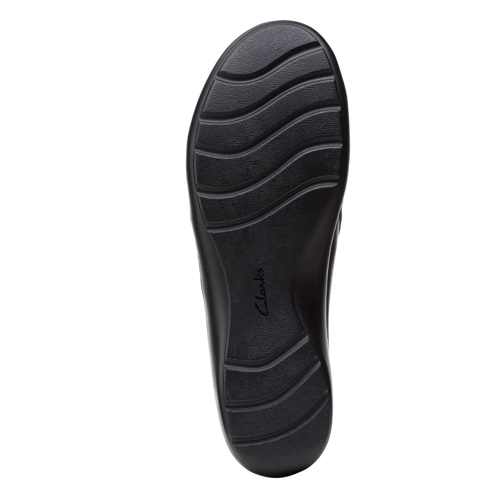 Clarks womens Cora Giny Loafer Flat, Black Tumbled/Smooth Leather, 9.5 US
