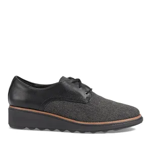 Clarks Women's Sharon Rae Black Tweed Combi 26175417