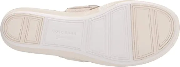 Cole Haan Women's ORIGINALGRAND Flatform Thong Sandal, Ivory Leather/Cement Footbed/Ivory Nylon Wedge, 8.5
