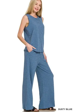 Cotton Slub Tank & Pants Set