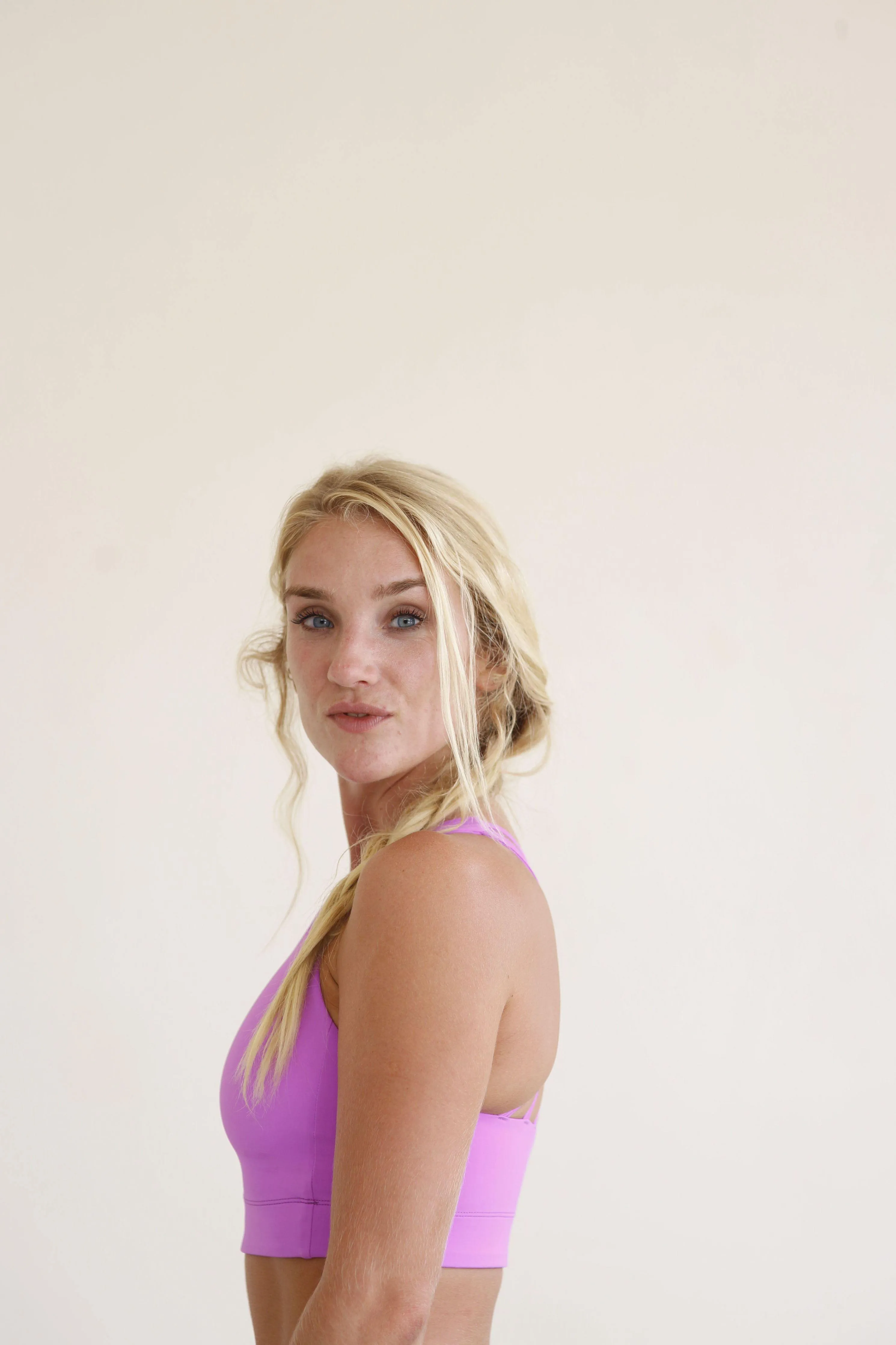 Criss Cross Dahlia Glossy Top