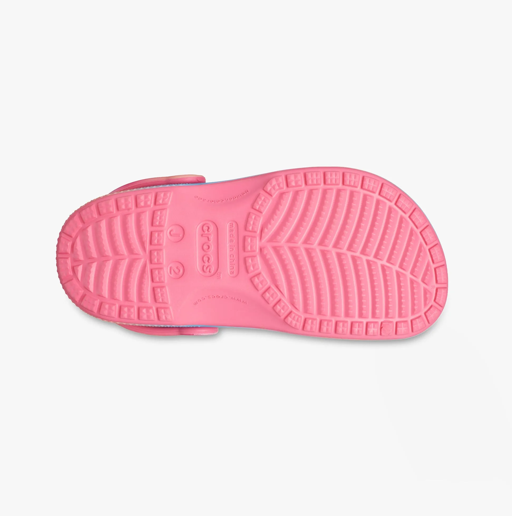 Crocs 209041-6WA CLASSIC COLOR DIP Girls Clogs Hyper Pink/Multi