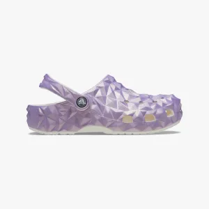 Crocs 209841-100 CLASSIC IRIDESCENT GEO CLOG Womens Clogs White