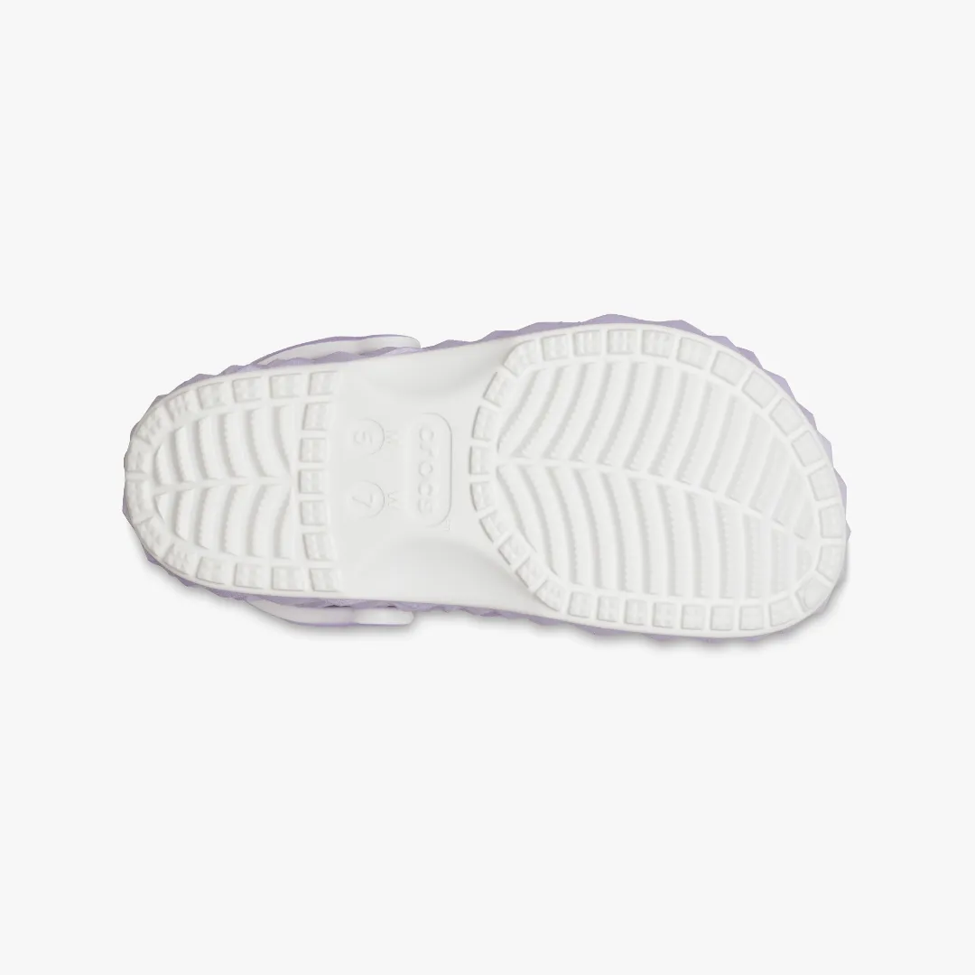 Crocs 209841-100 CLASSIC IRIDESCENT GEO CLOG Womens Clogs White
