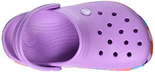 Crocs Kids' Crocband Chevron Beaded Clog Orchid Little Kid