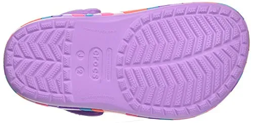 Crocs Kids' Crocband Chevron Beaded Clog Orchid Little Kid
