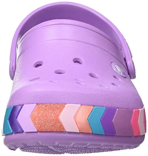 Crocs Kids' Crocband Chevron Beaded Clog Orchid Little Kid