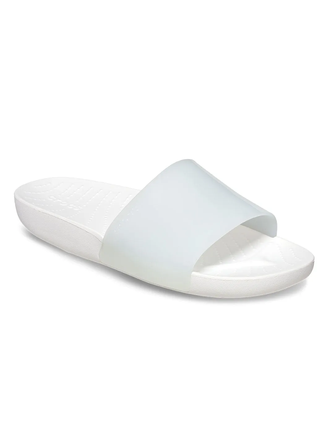 Crocs White Women Splash Glossy Slides