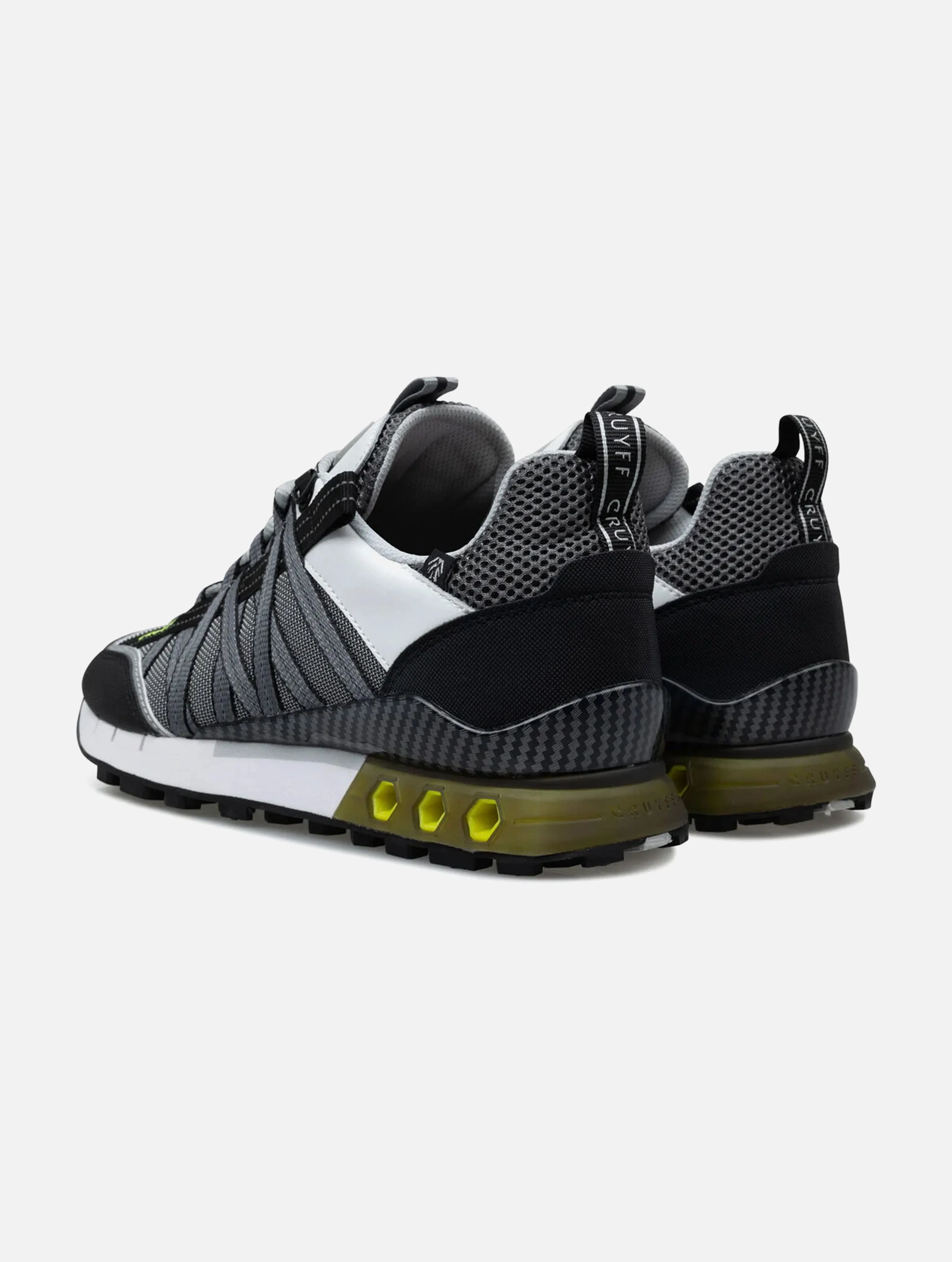 Cruyff Fearia Hex Tech Trainer - White / Fluo Yellow