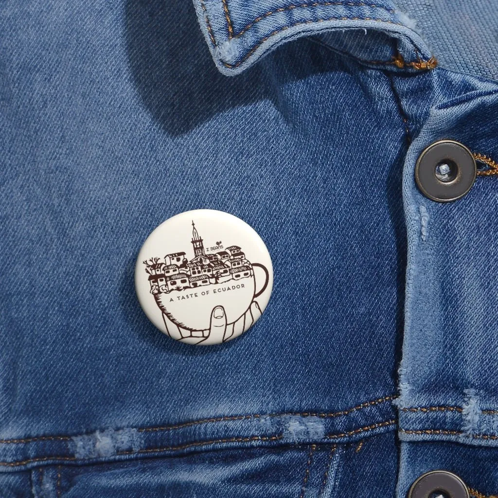 Cup of Ecuador Pin Back Button
