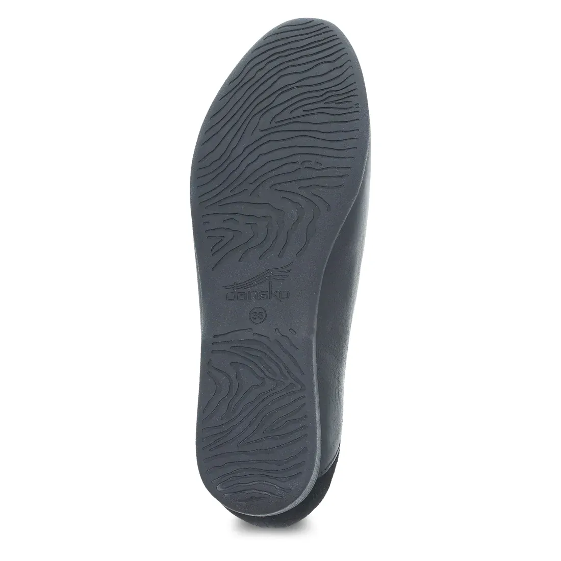 Dansko Women's Lace Black Glazed Leather Flat 2040470200