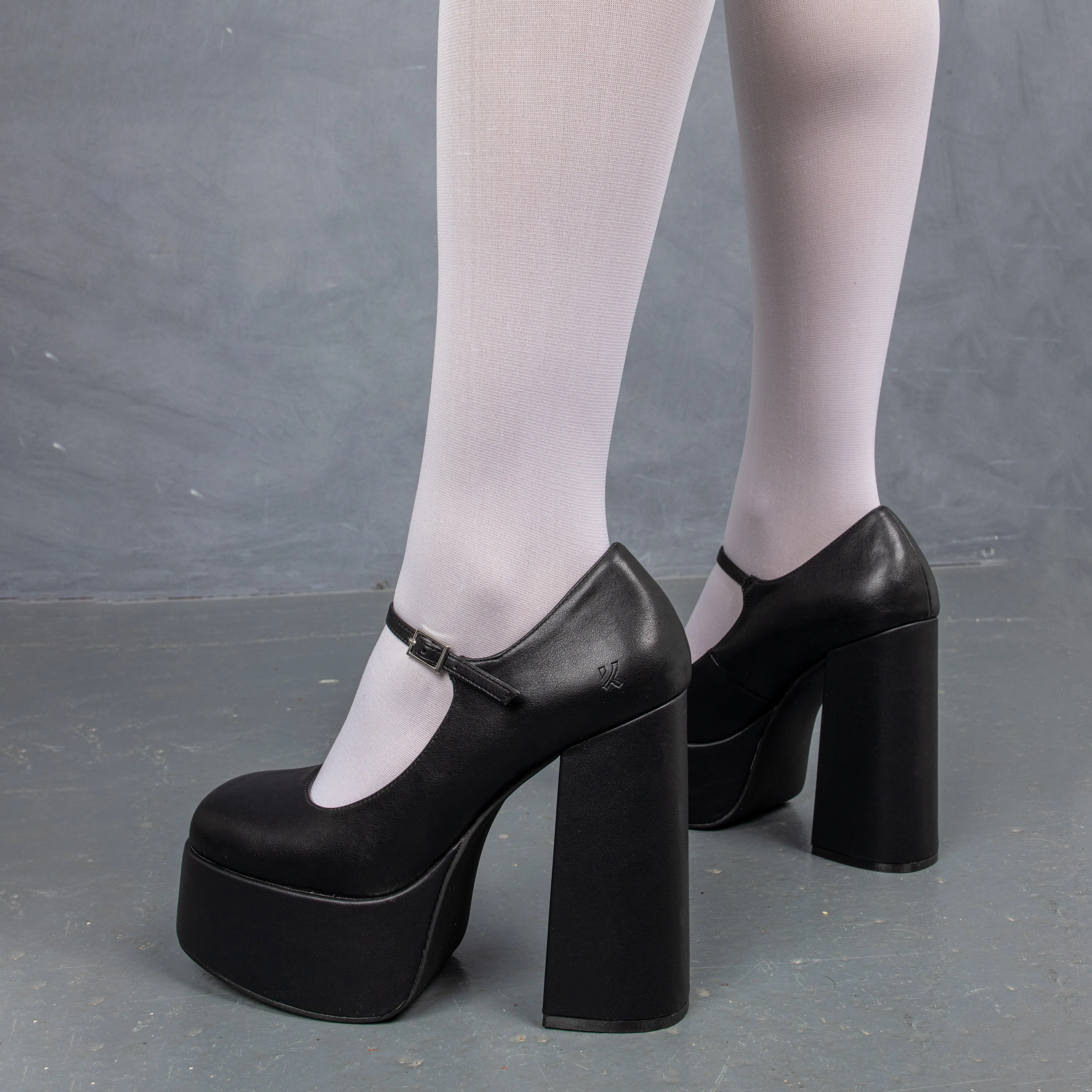 Darkbloom Black Platform Heels-Size 6-Clearance